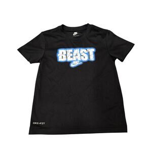 Boy's Nike Dri-Fit Black "BEAST" Athletic T-Shirt | Size 7